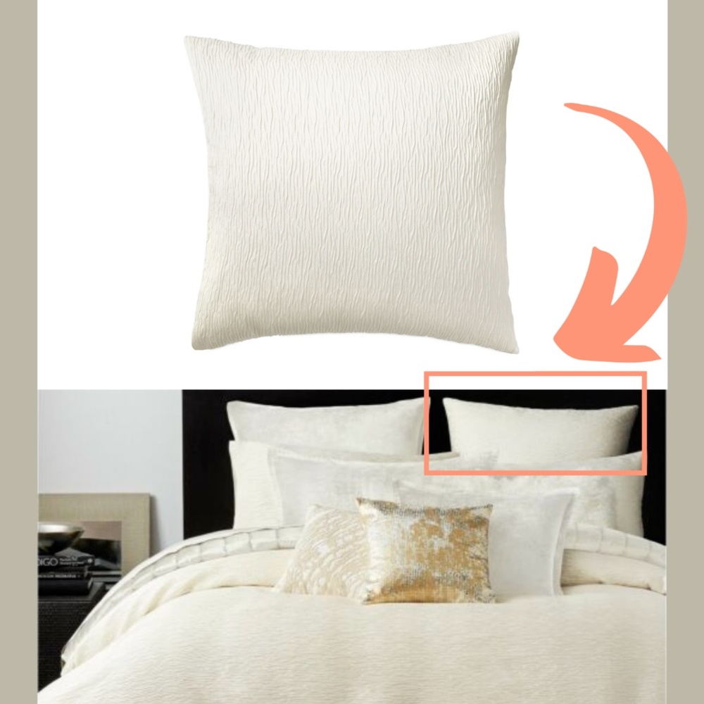 NIB $190 Donna Karan Rhythm [ 1 ] Jacquard Euro Pillow Sham‎